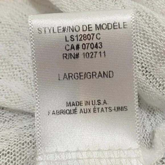 Gibson Sheer Cold-Shoulder Snow White Knit Tank Top Size M - Picture 15 of 16